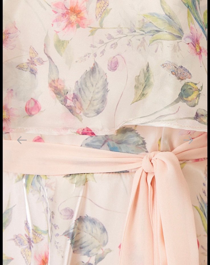 Pembe Çiçek Desenli Uzun Bohem Kadın Kimono - Görsel 2