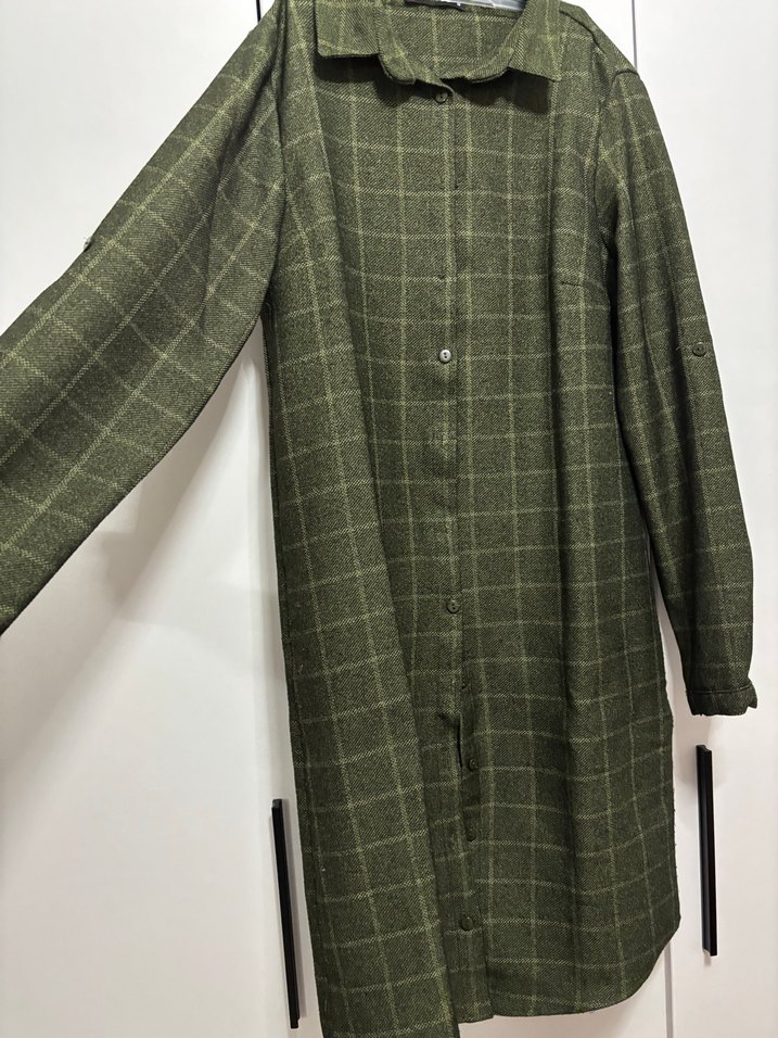 Kadın Ekose Gömlek elbise - Görsel 2