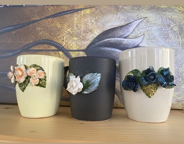 Porselen süsleme kupa - Görsel 2