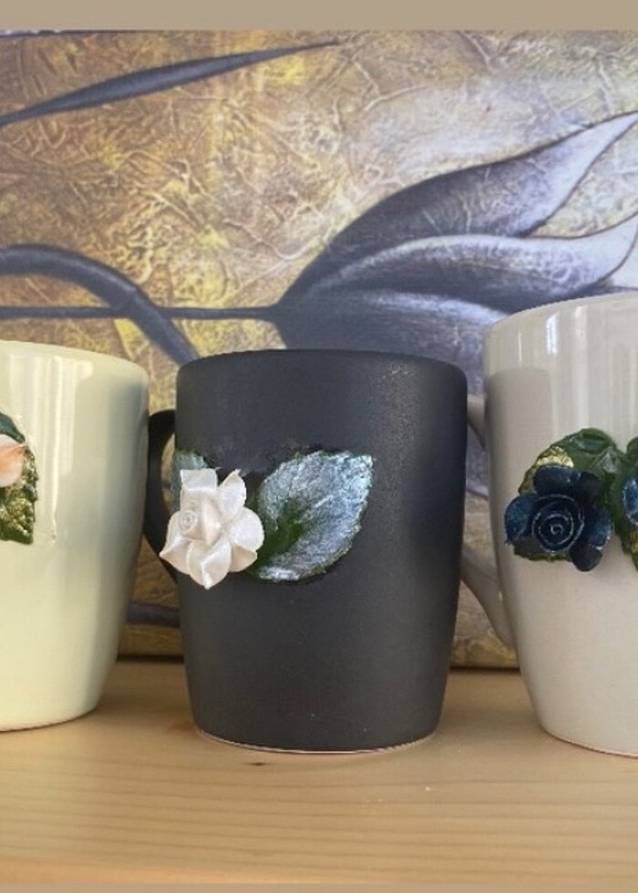 Porselen süsleme kupa - Görsel 2