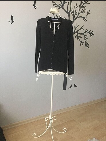 m Beden siyah Renk Silk&Cashmere Siyah Hırka S/M