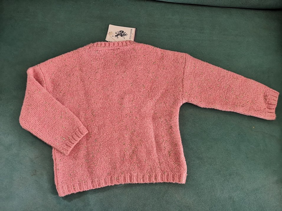 Kız Çocuk Pembe Triko Kazak - Görsel 2