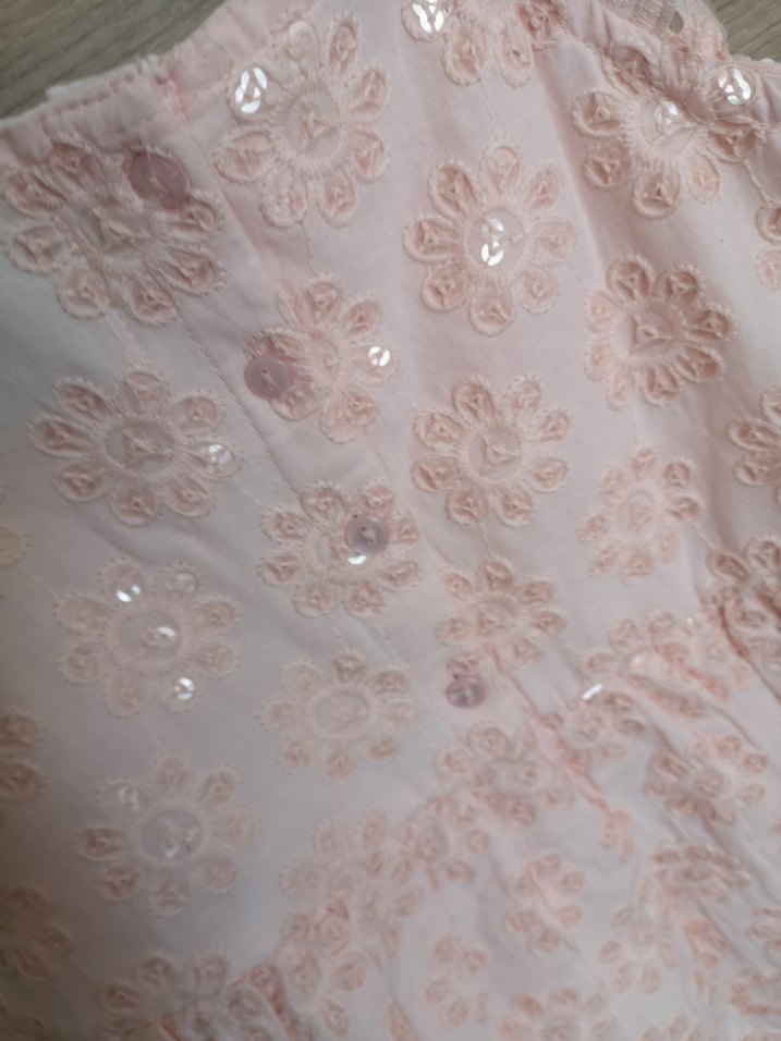 Kız Çocuk Dantelli Pembe Elbise - Görsel 3