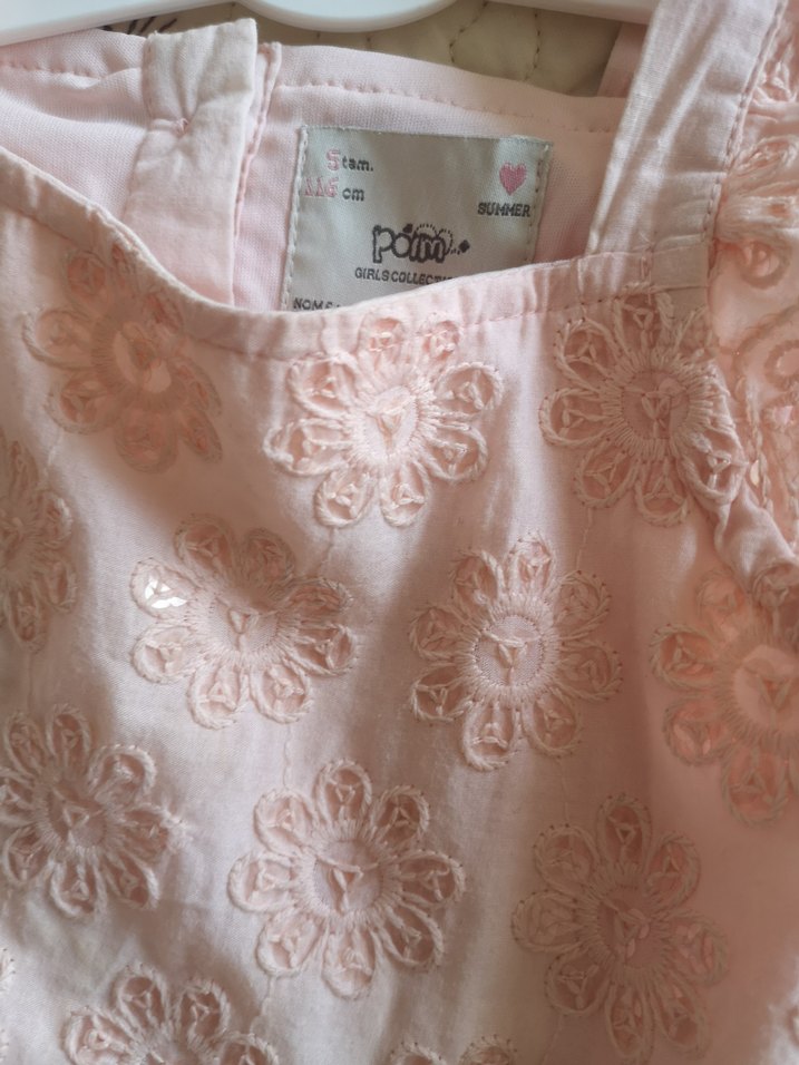 Kız Çocuk Dantelli Pembe Elbise - Görsel 5