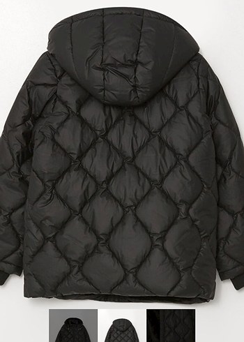 Siyah Kız Kışlık Mont - Görsel 2