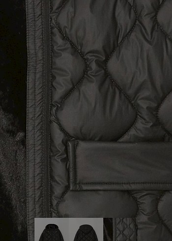 Siyah Kız Kışlık Mont - Görsel 3