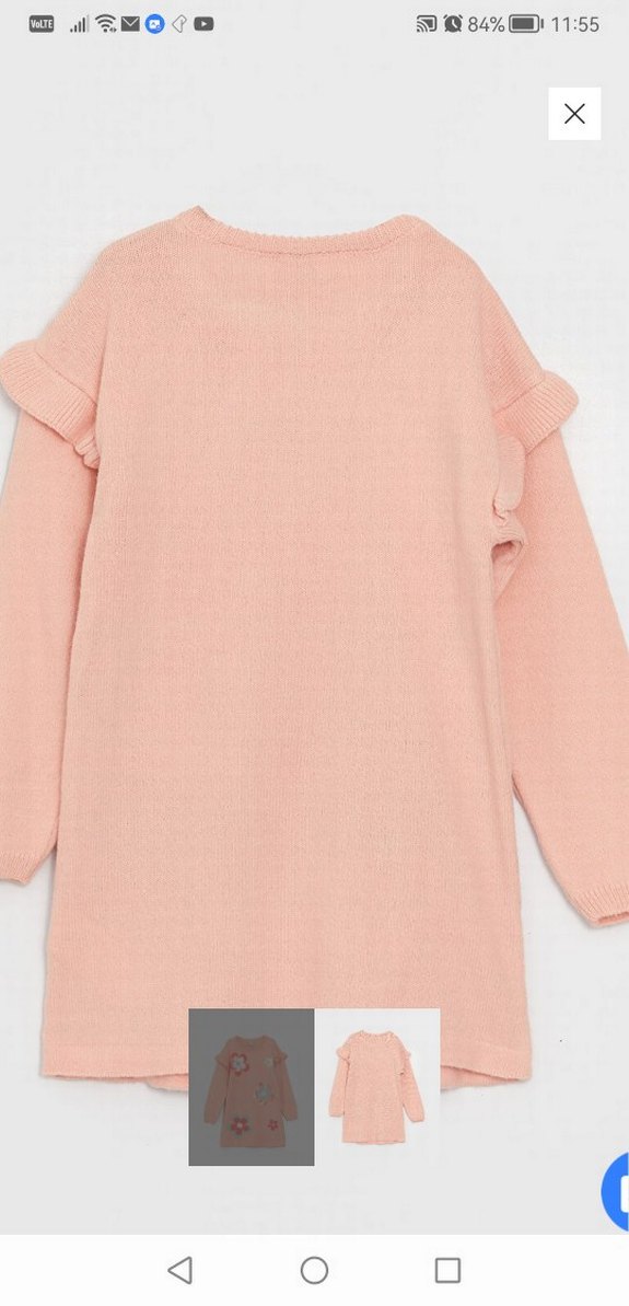 Uzun Kollu Kız Elbisesi - Görsel 2