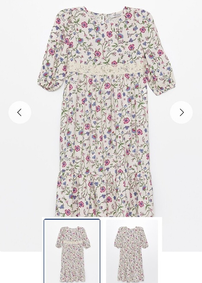 Bisiklet Yaka Elsa Baskılı
 Kız Çocuk Elbise  - Görsel 2