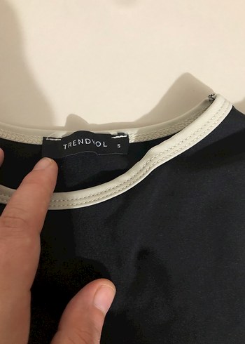s Beden beyaz Renk Kadın Siyah Beyaz Kısa Atlet Crop Top