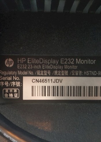 HP Monitör EliteDisplay E232 - Görsel 4