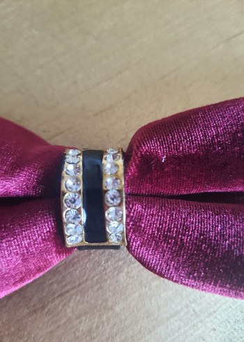 Kadife Taşlı Papyon - Görsel 4