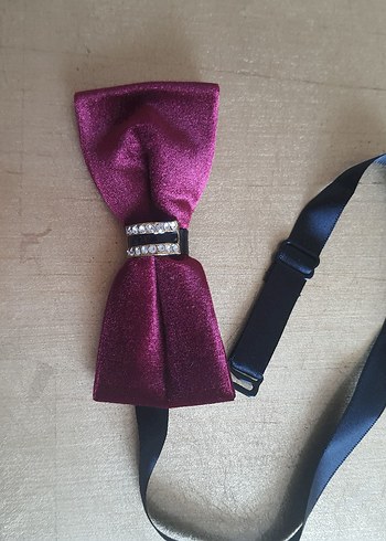 Kadife Taşlı Papyon - Görsel 5