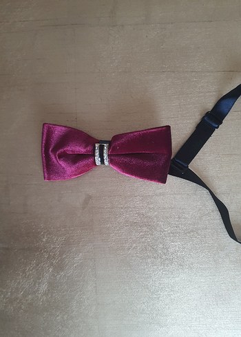 Kadife Taşlı Papyon - Görsel 2