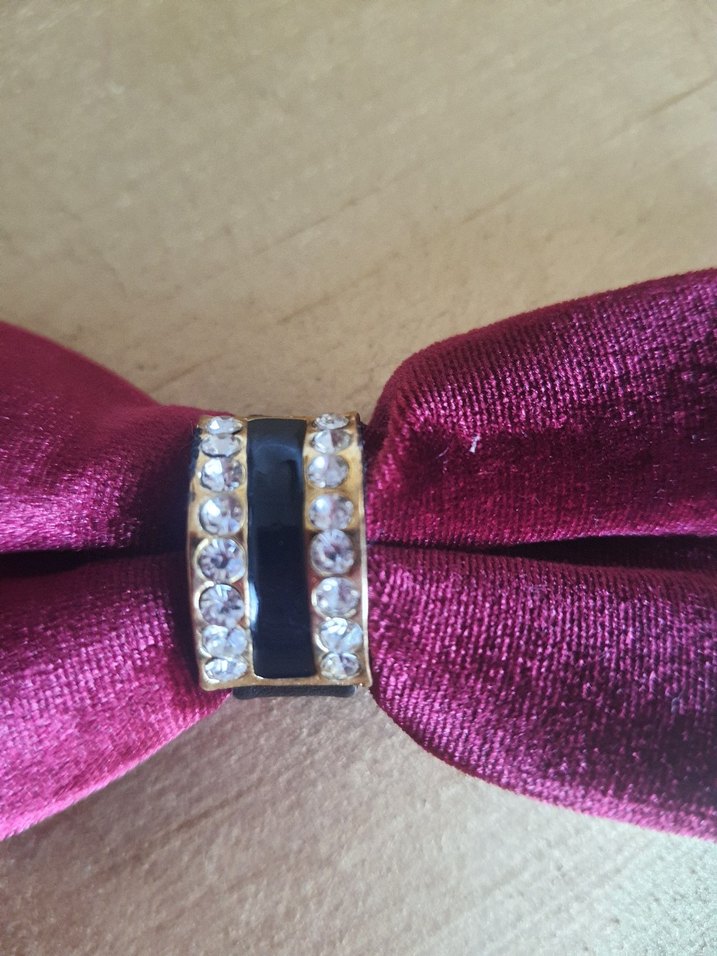 Kadife Taşlı Papyon - Görsel 4