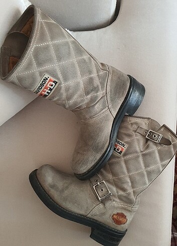 Harley Davidson LaconiaCrosta Süet Çizme