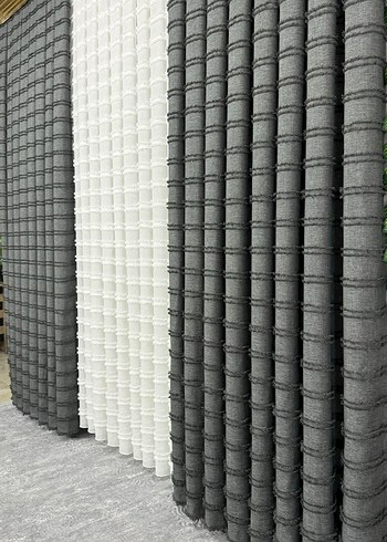 Nakışlı Mavi Gri Perde Takımı - Görsel 15