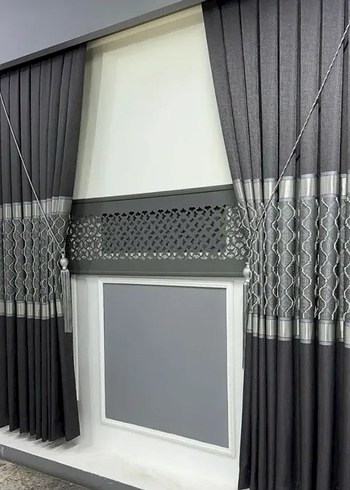 Koyu Yeşil Nakışlı Perde - Görsel 9