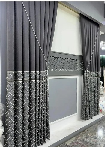 Koyu Yeşil Nakışlı Perde - Görsel 8