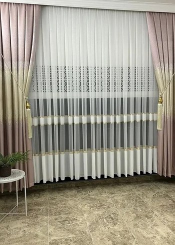 Koyu Yeşil Nakışlı Perde - Görsel 13