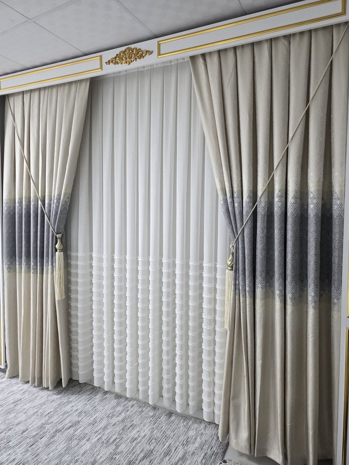 Koyu Yeşil Nakışlı Perde - Görsel 5