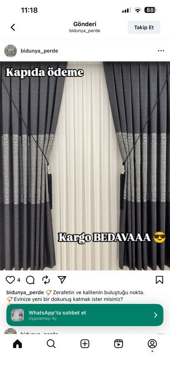 Koyu Yeşil Nakışlı Perde - Görsel 4