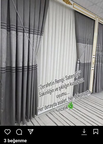 Gri Nakışlı Konvansiyonel Perde - Görsel 12