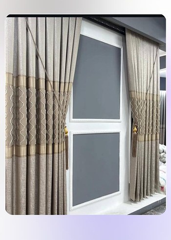 Gri Nakışlı Konvansiyonel Perde - Görsel 7