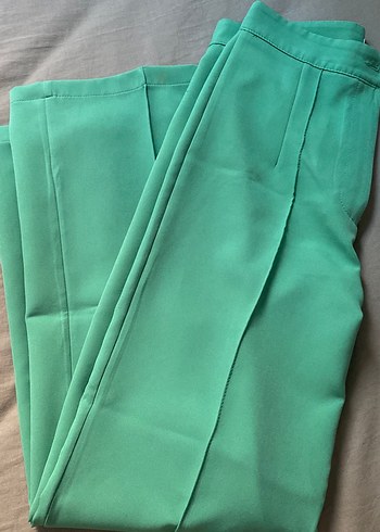 Yeşil Kadın Uzun Kumaş Pantolon - Görsel 2