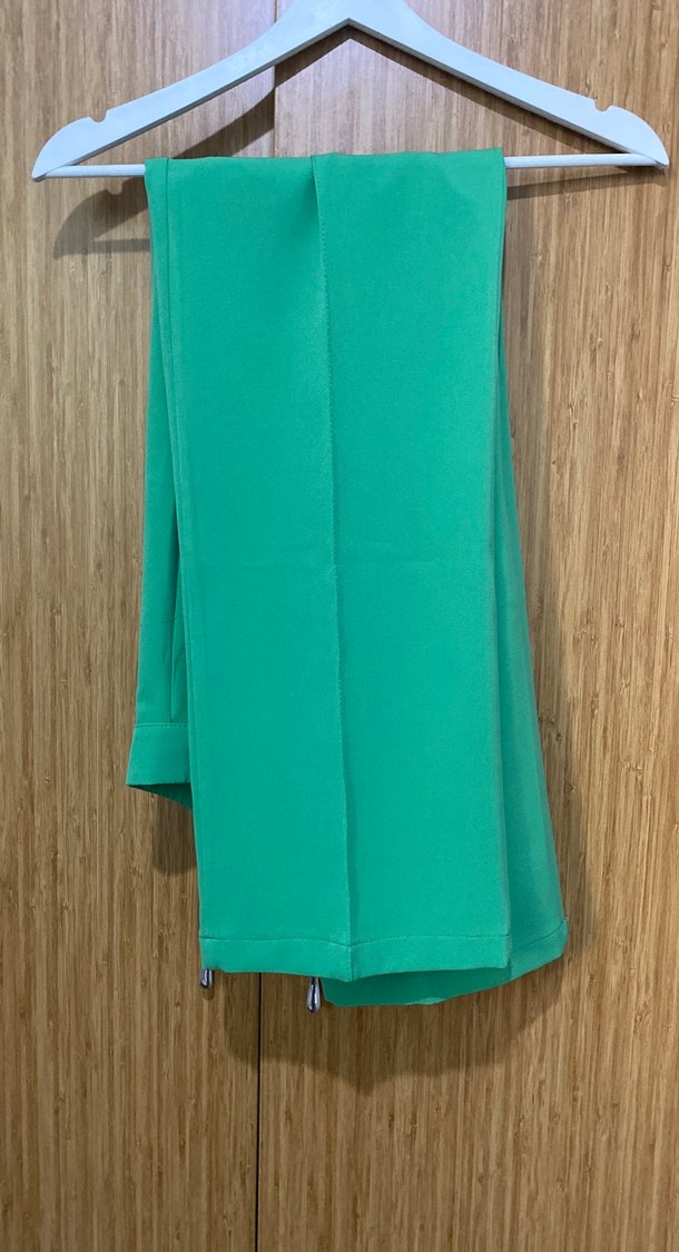 Yeşil Kadın Uzun Kumaş Pantolon - Görsel 3