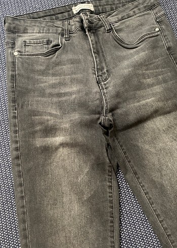 Gri  Denim Pantolon - Görsel 5