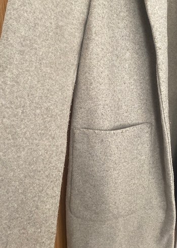 Düz Kesim Bej Kaban - Görsel 4