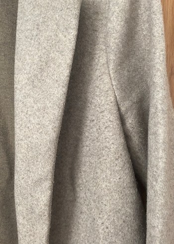 Düz Kesim Bej Kaban - Görsel 5