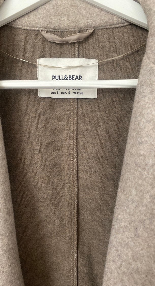 Düz Kesim Bej Kaban - Görsel 2