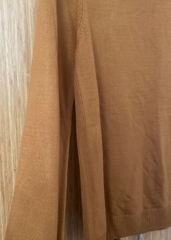 Kadın kahverengi  Uzun Kollu Kazak - Görsel 2