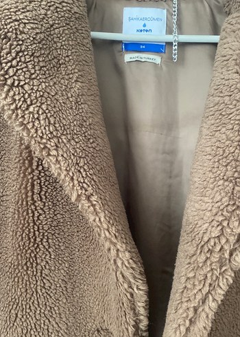 Kahverengi Kürk Detaylı oversize  Kadın Kaban - Görsel 3