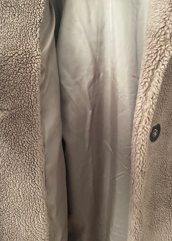 Kahverengi Kürk Detaylı oversize  Kadın Kaban - Görsel 6