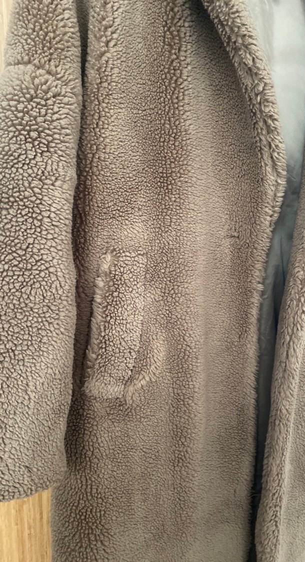 Kahverengi Kürk Detaylı oversize  Kadın Kaban - Görsel 4