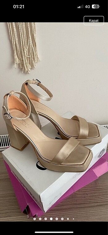 Zara SATEN PLATFORM TOPUKLU