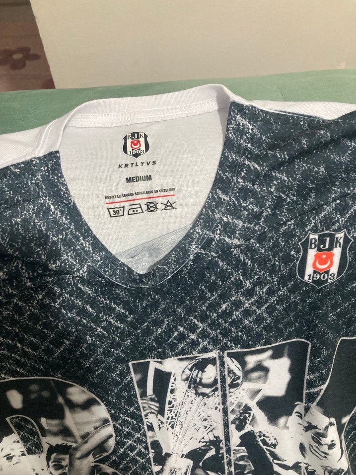 Siyah Baskılı Erkek Tişörtü Kısa Kollu - Görsel 2