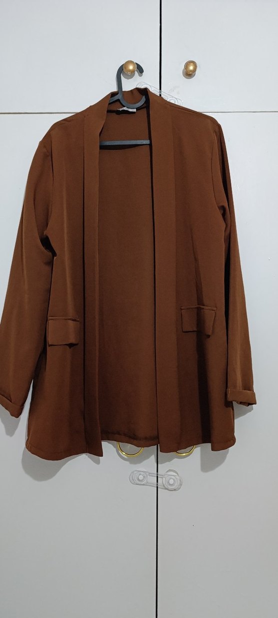 kahverengi ceket blazer - Görsel 3
