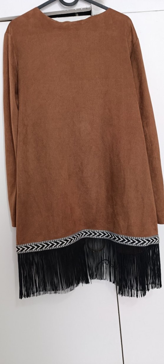 Püsküllü Kadın Süet Bohem Hırka fabrika marka - Görsel 2