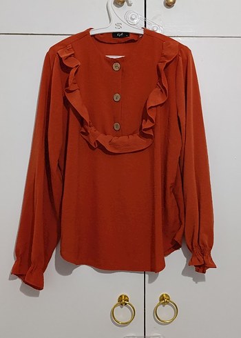 Fırfırlı Uzun Kol bluz gömlek - Görsel 2