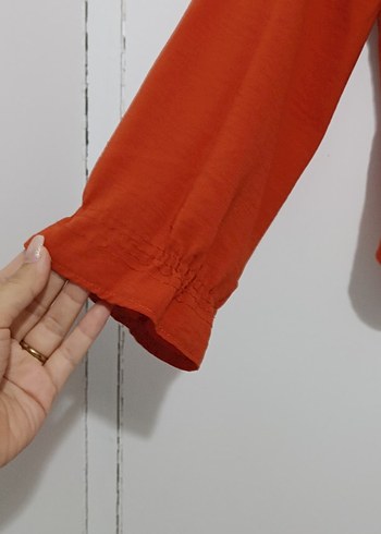 Fırfırlı Uzun Kol bluz gömlek - Görsel 4