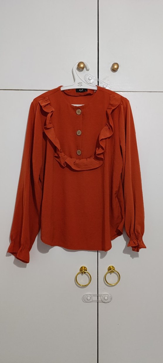 Fırfırlı Uzun Kol bluz gömlek - Görsel 2