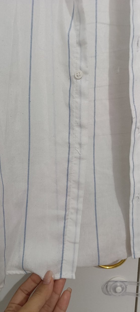 Beyaz Erkek Uzun Kollu Pamuklu Gömlek - Görsel 4