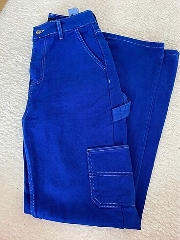 Trendyolmilla Saks kontrast geçişli jean