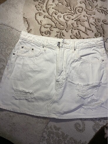 H&M hm beyaz mini etek