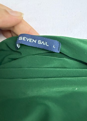 l Beden Yeşil Drapeli Straplez Midi Abiye Elbise