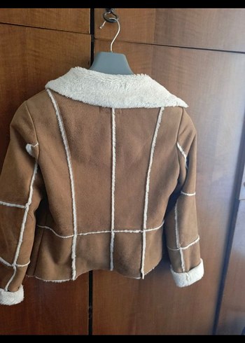 Kürk Detaylı Kahverengi Süet Kadın Ceket - Görsel 2