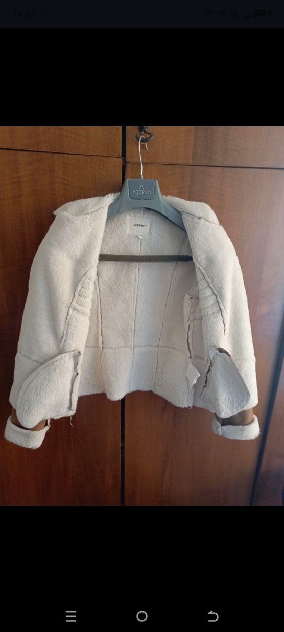 Kürk Detaylı Kahverengi Süet Kadın Ceket - Görsel 4